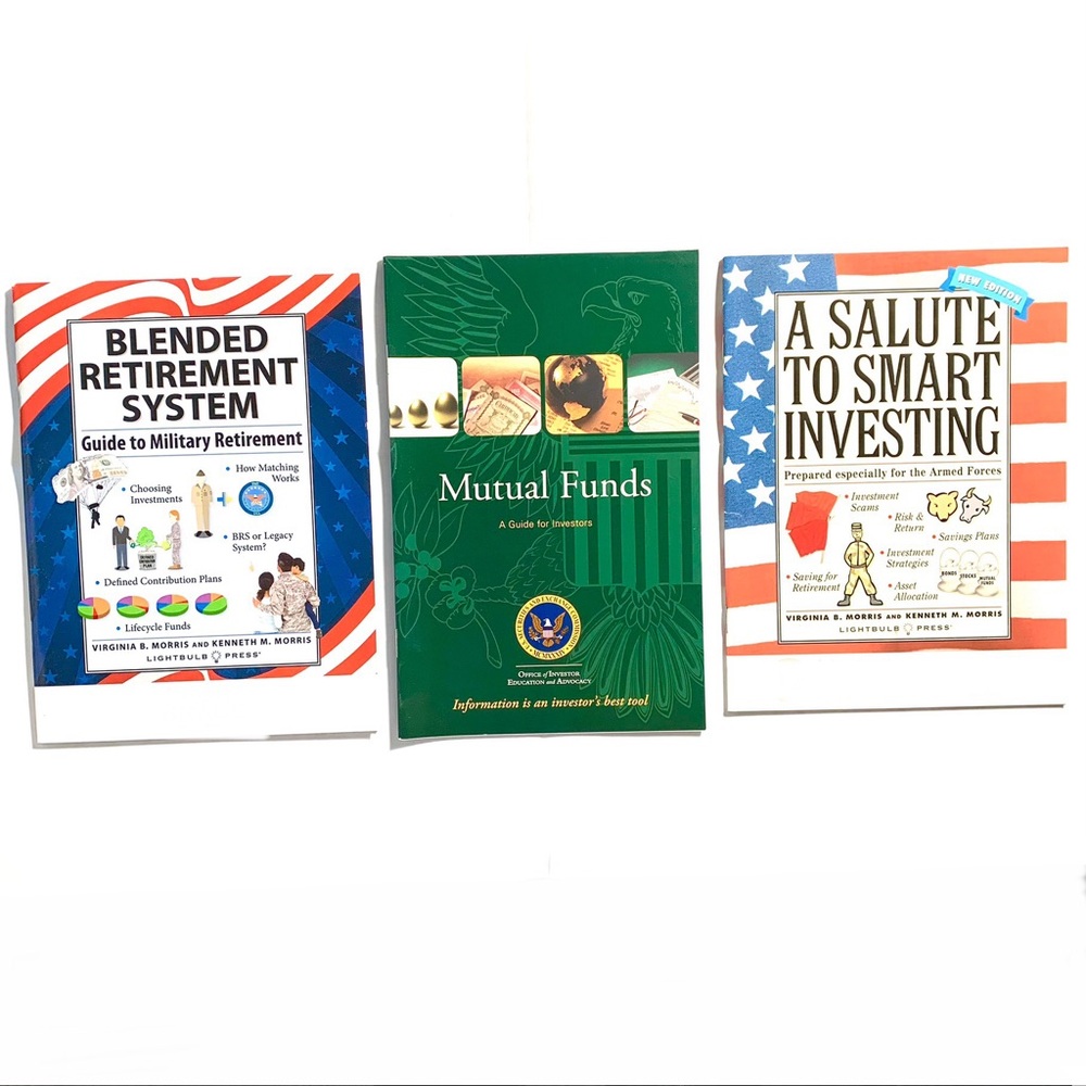 Set of 3 New Military Financial Guide Books for Investing and Retirement TSP